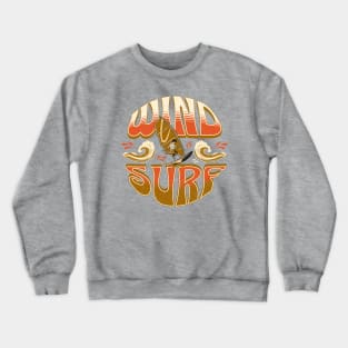 Wind Surfer Distressed Vintage Graphic Crewneck Sweatshirt